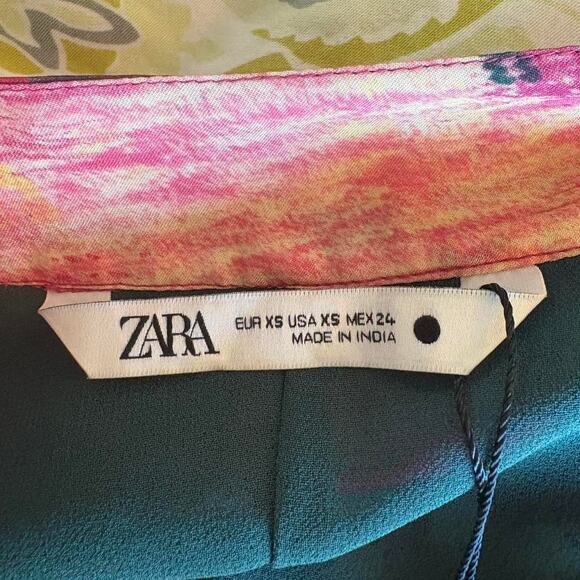 Zara Woman Printed Multi Colored Midi Skirt - Picture 2 of 7